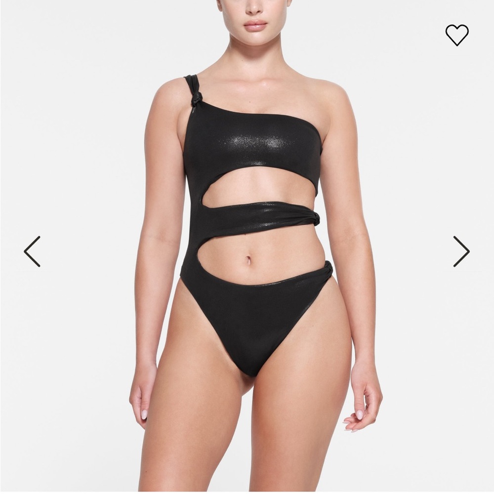 Skims Monokini Knotted One Shoulder Swimsuit, S NWT